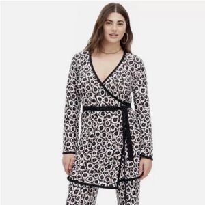 Diane von Furstenberg x Target Poppy Sweater Wrap Top Knit Long Sleeve Size XXS